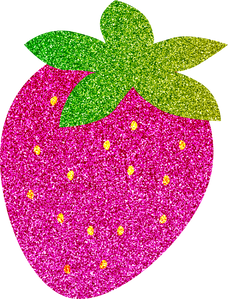 Glitter Y2K Strawberry Sticker