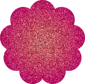 Glitter Y2K Geometric Flower Sticker